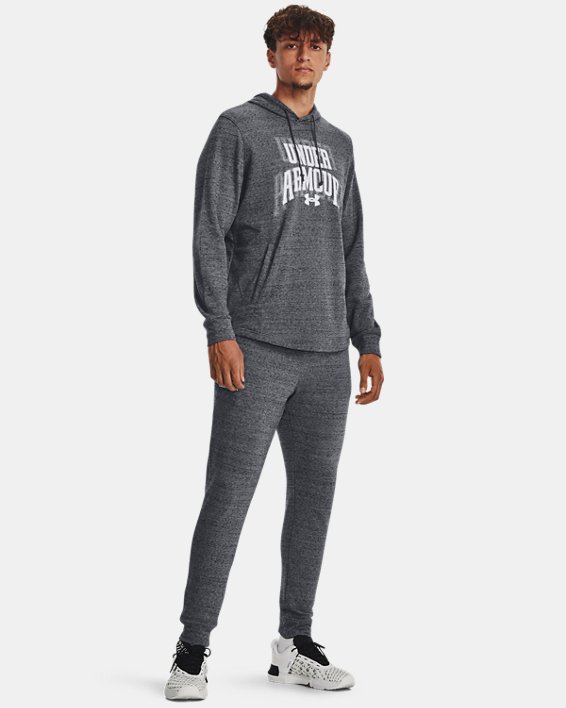 Men's UA Rival Terry Graphic Hoodie in Gray image number 2
